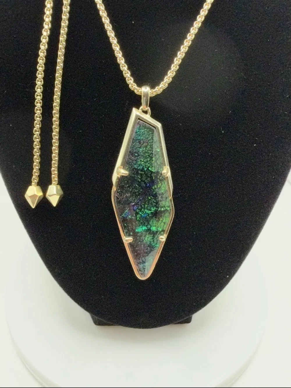 Kendra Scott Beatrice in Navy Crackle Illusion - Picture 4 of 11